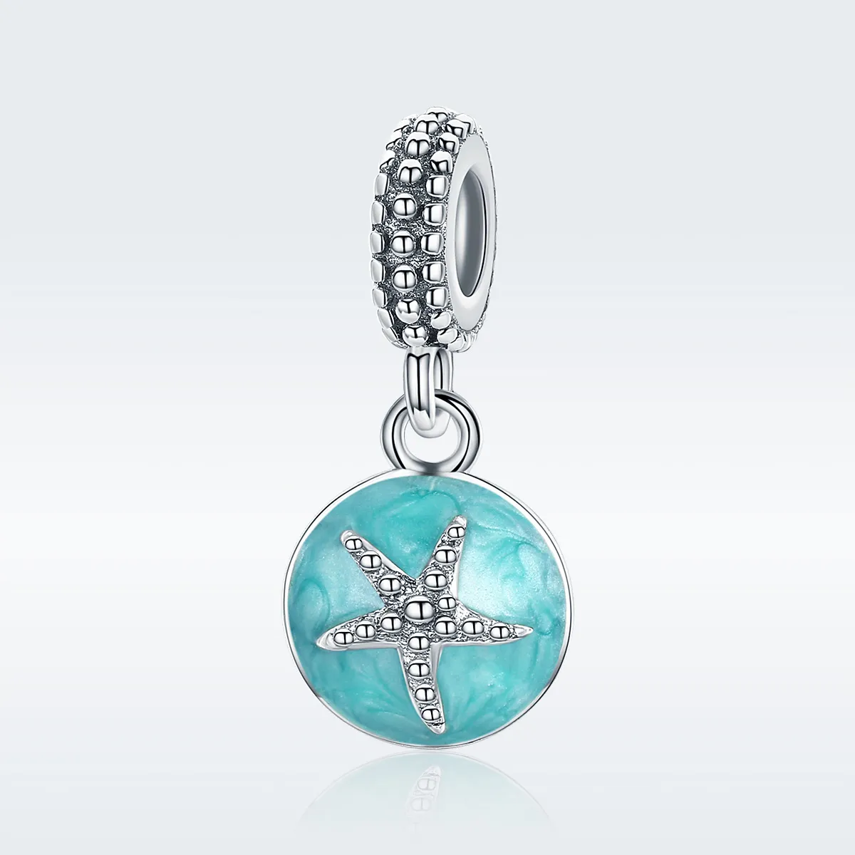 Pandora Style Silver Summer Style Blue Sea Dangle - SCC136