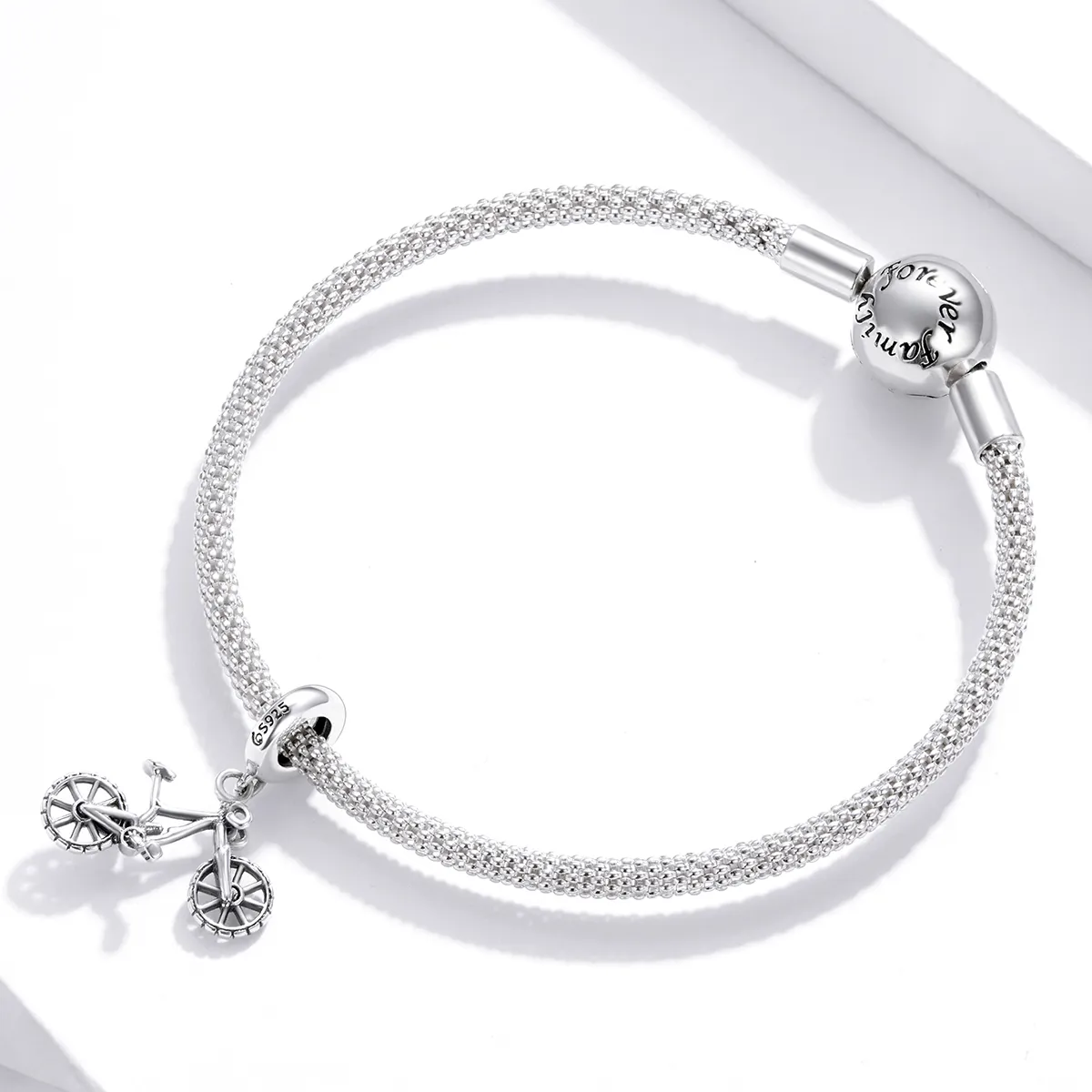 Pandora Style Silver Sykkel Dangle - BSC384