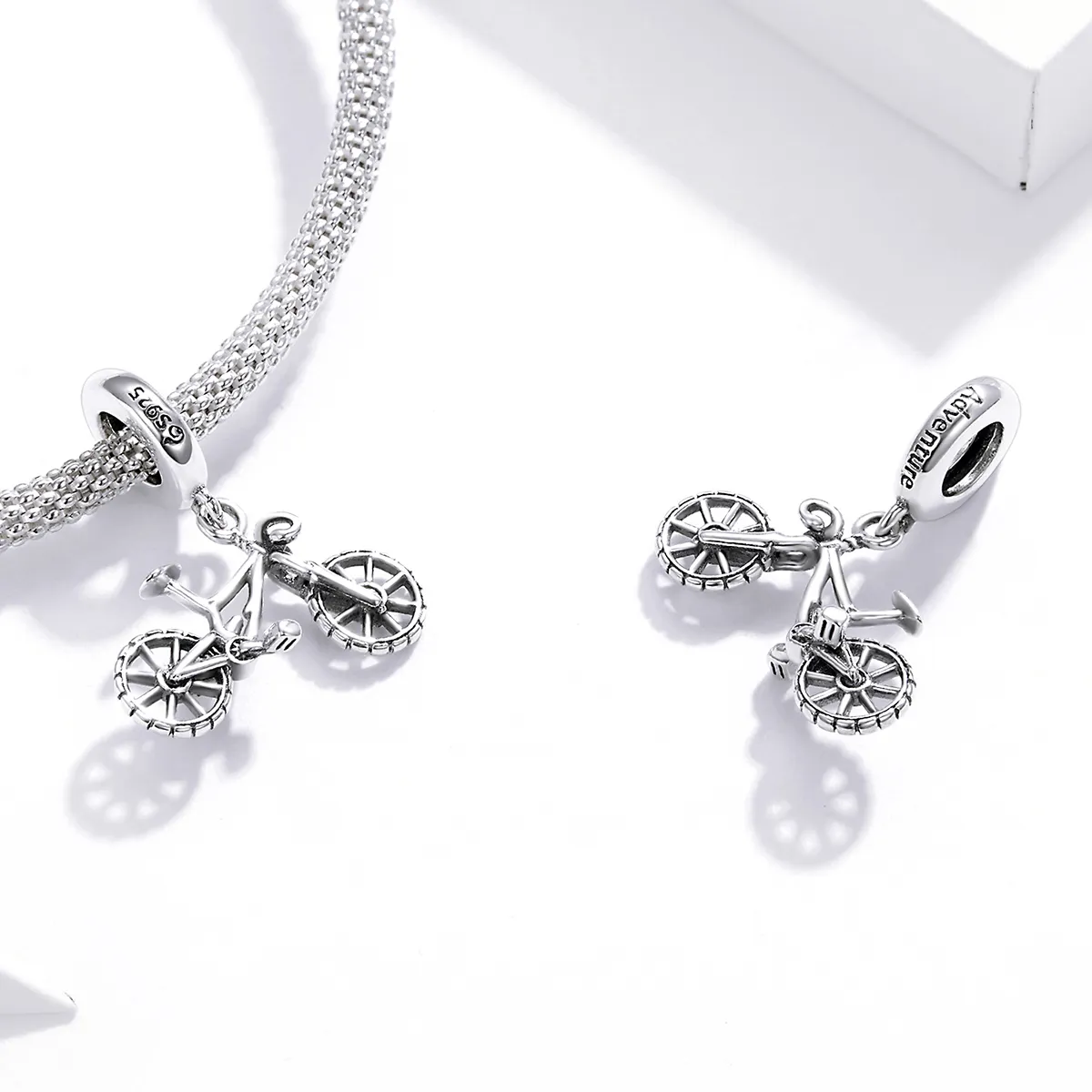 Pandora Style Silver Sykkel Dangle - BSC384