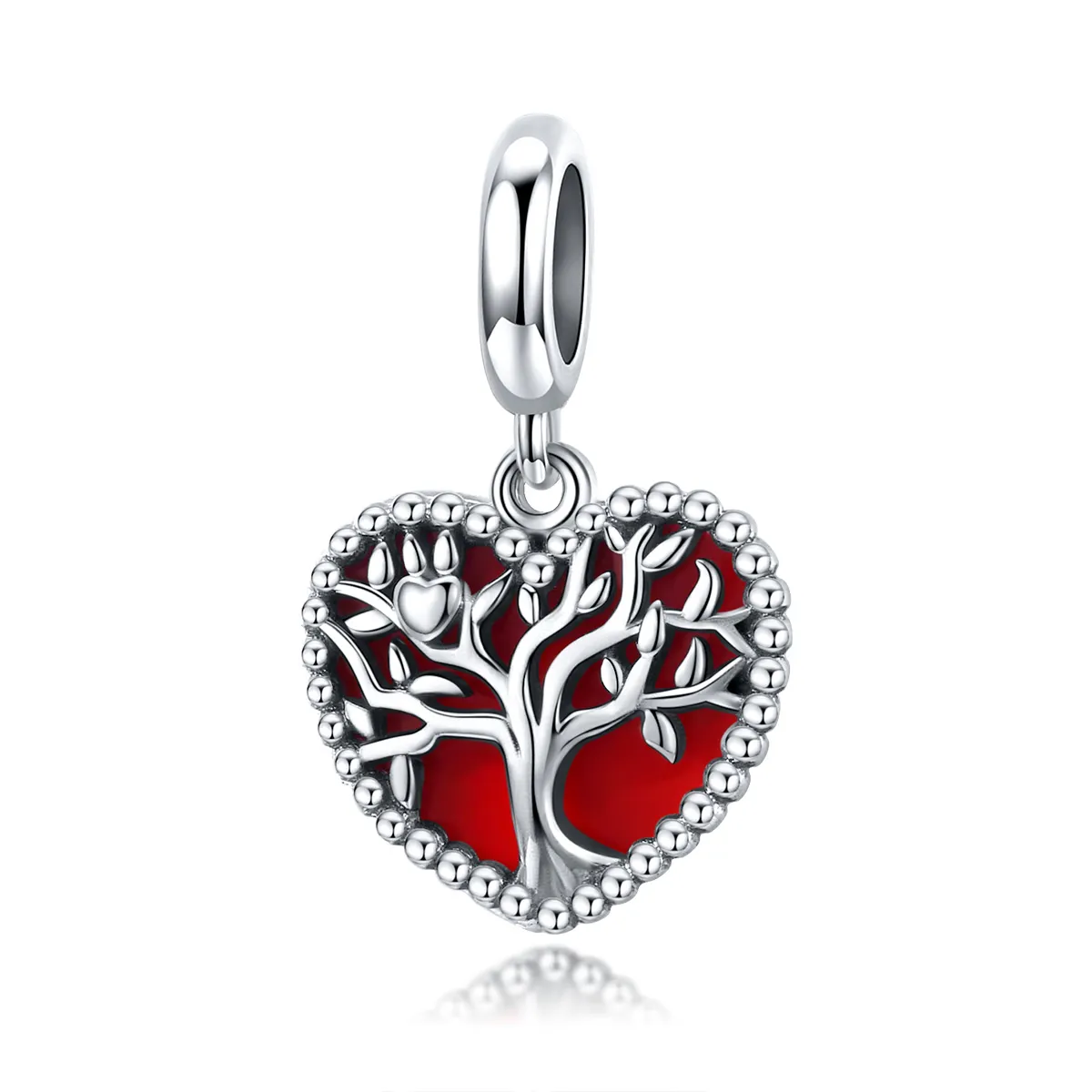 pandora style silver tree of love dangle scc1556