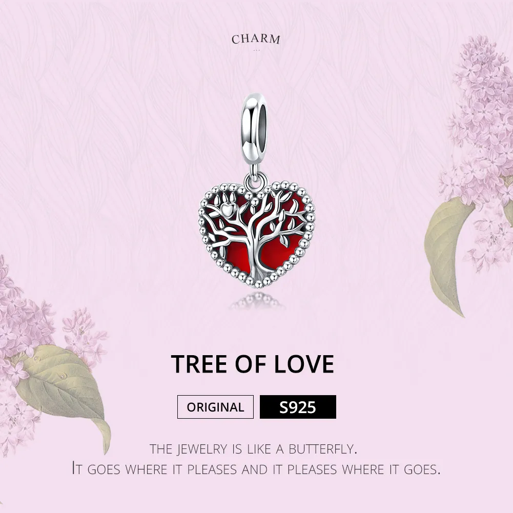 Pandora Style Silver Tree of Love Dangle - SCC1556