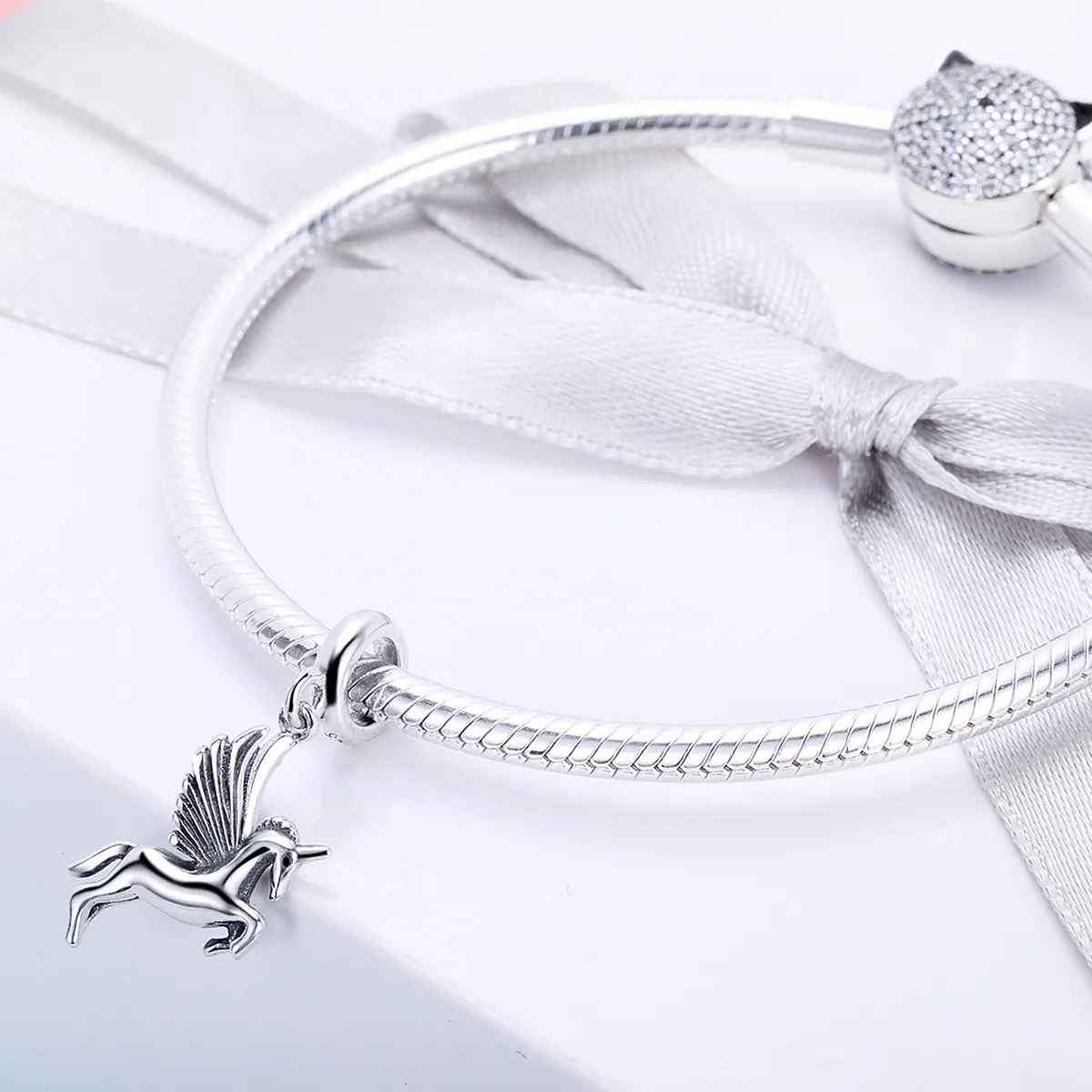 Pandora Style Silver Unicorn Memory Dingle - SCC704