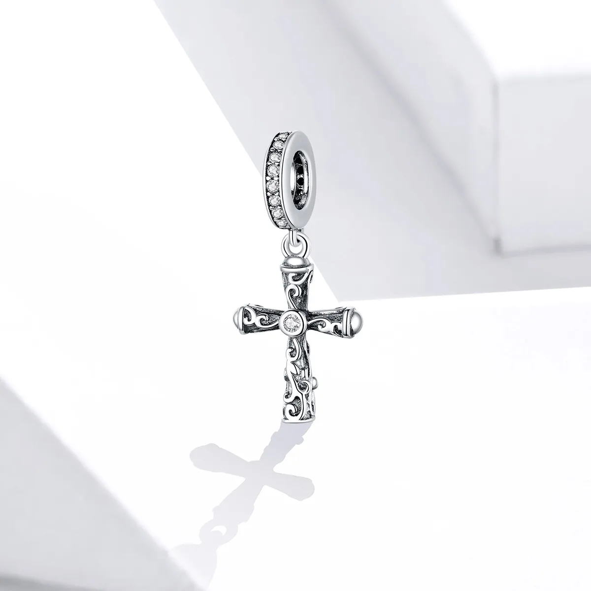 Pandora Style Silver Vintage Cross Dangle - BSC313