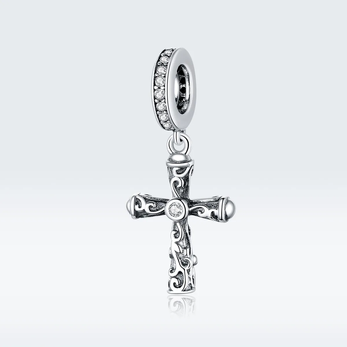 Pandora Style Silver Vintage Cross Dangle - BSC313