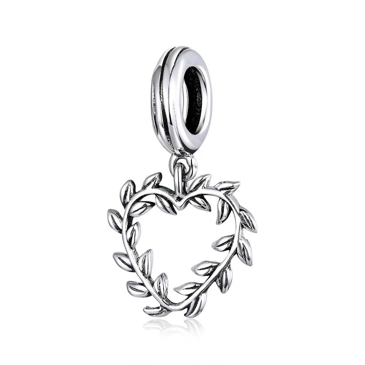 pandora style silver weave love dangle scc1520