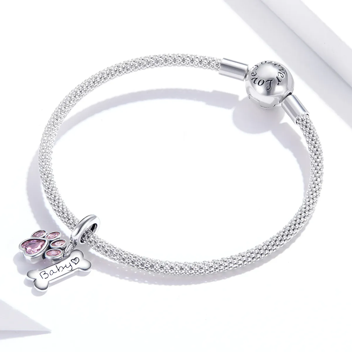 Pandora Style Sølv Søt Hundepote Dangle - SCC1680