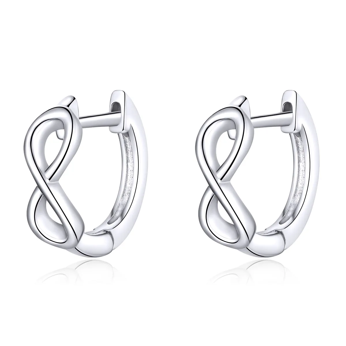 pandora style silver infinite love hoop øredobber sce743