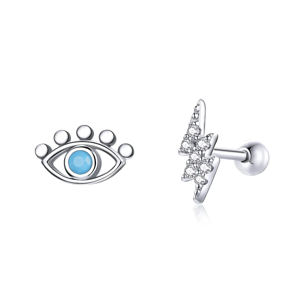 Pandora Style Silver Lightning Eye Stud øredobber - SCE1007