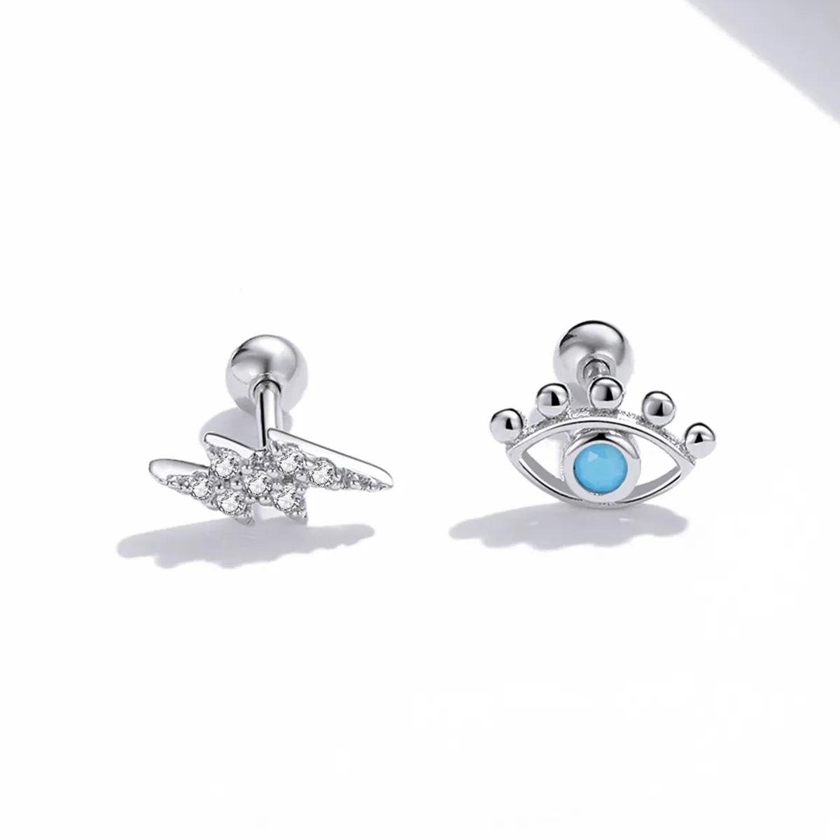 Pandora Style Silver Lightning Eye Stud øredobber - SCE1007