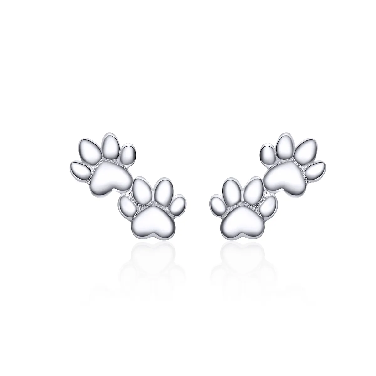 pandora style silver pet footprints ørepynt sce718