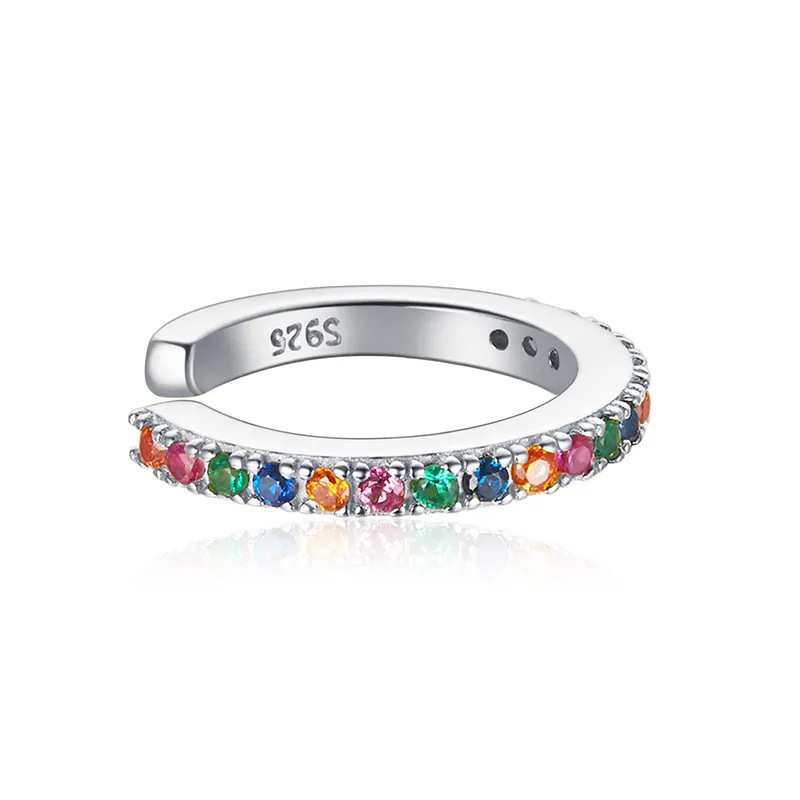 Pandora Style Silver Rainbow Ear clip - SCE993-A