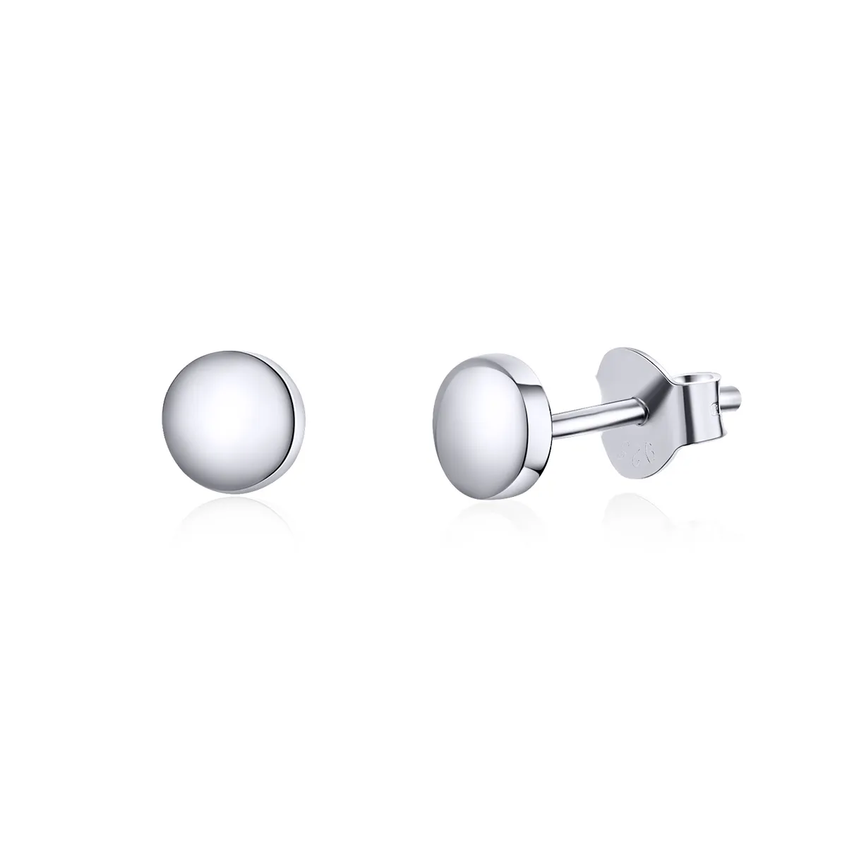 pandora style silver simple bean stud øredobber sce705 a