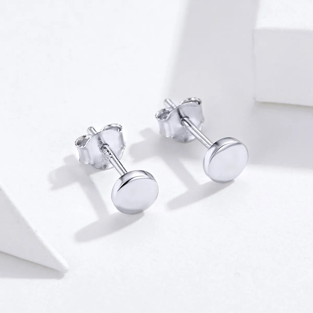 Pandora Style Silver Simple Bean Stud øredobber - SCE705-A