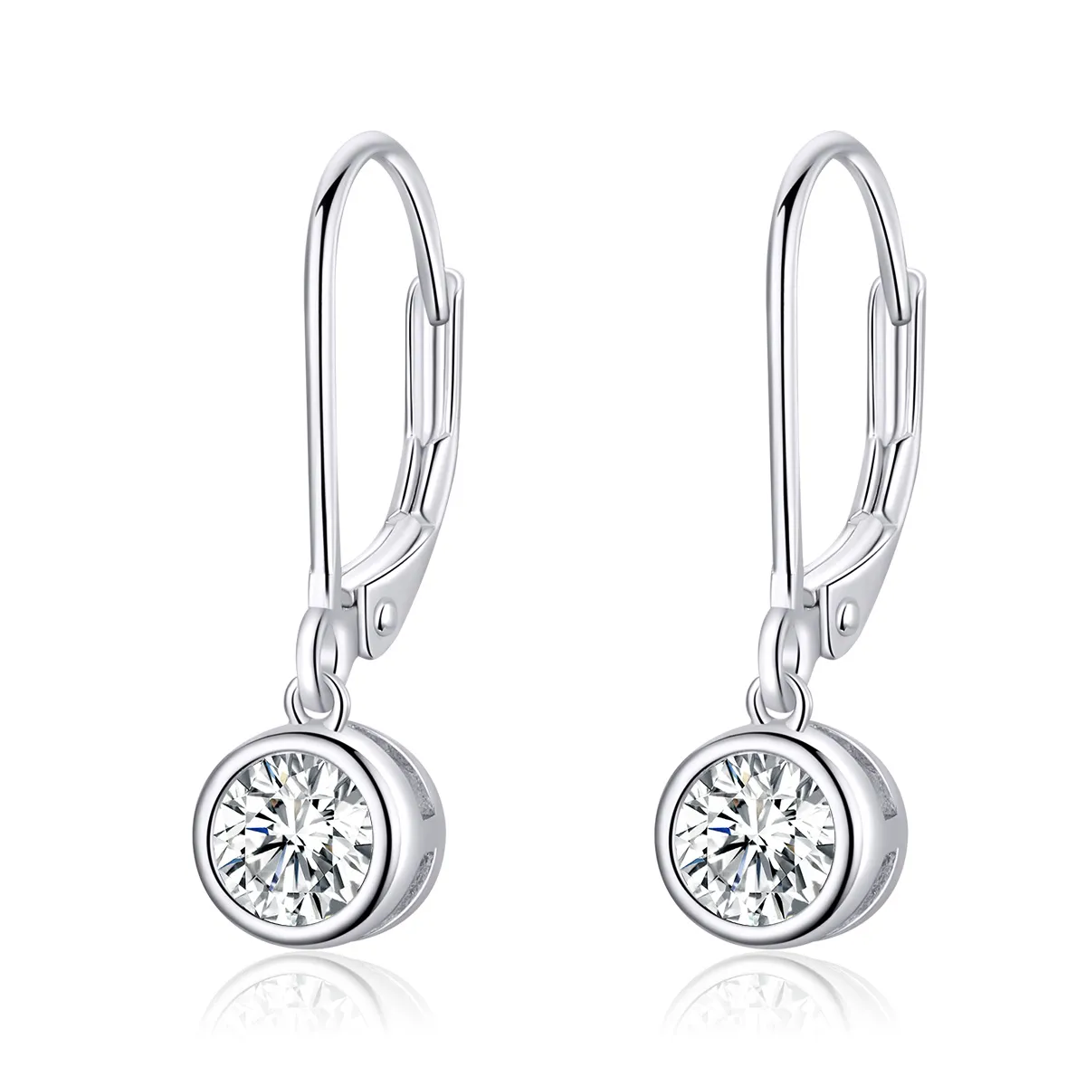 Pandora Style Silver Sparkle Dangle øredobber - SCE747