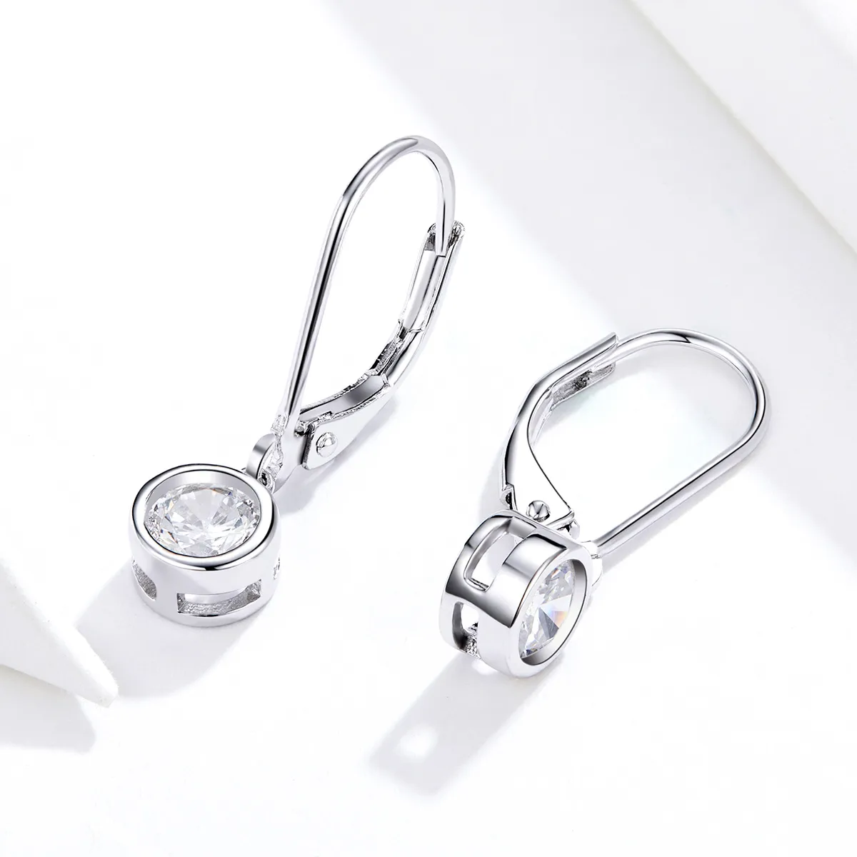 Pandora Style Silver Sparkle Dangle øredobber - SCE747