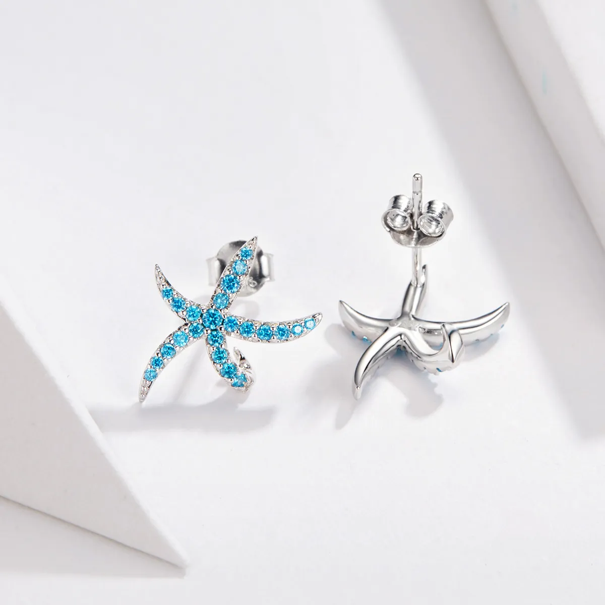 Pandora Style Silver Starfish Stud øredobber - BSE136