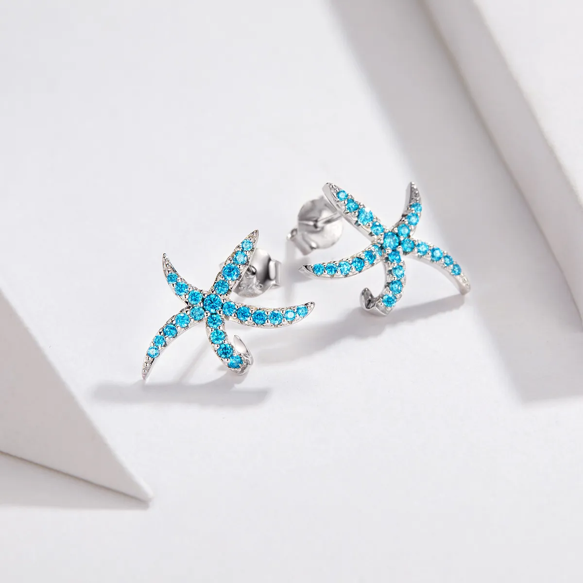 Pandora Style Silver Starfish Stud øredobber - BSE136