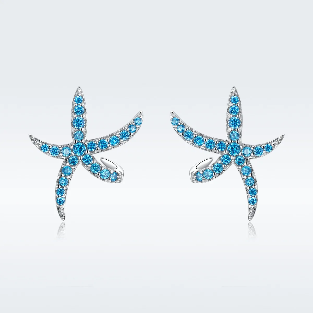 Pandora Style Silver Starfish Stud øredobber - BSE136