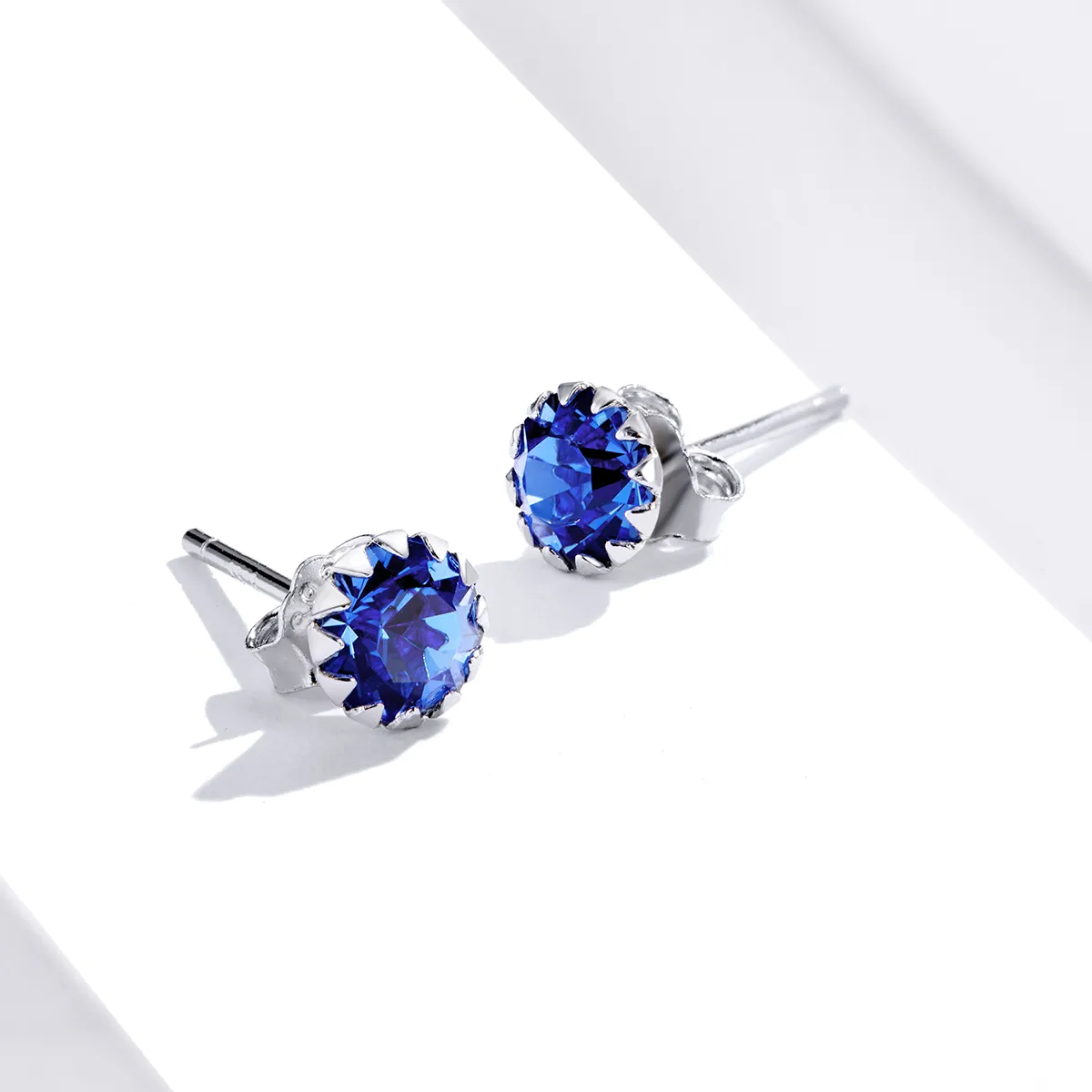 Pandora Style Silver Birthstone September Stud Earrings - SCE862-9