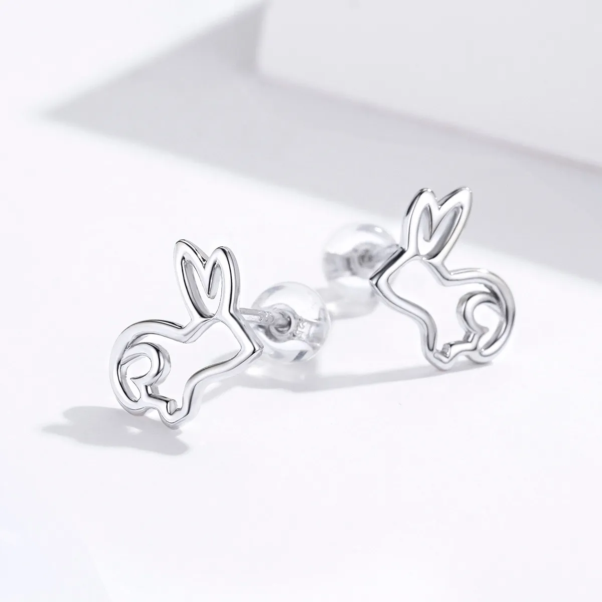 Pandora Style Sølv Bunny Stud øredobber - SCE698