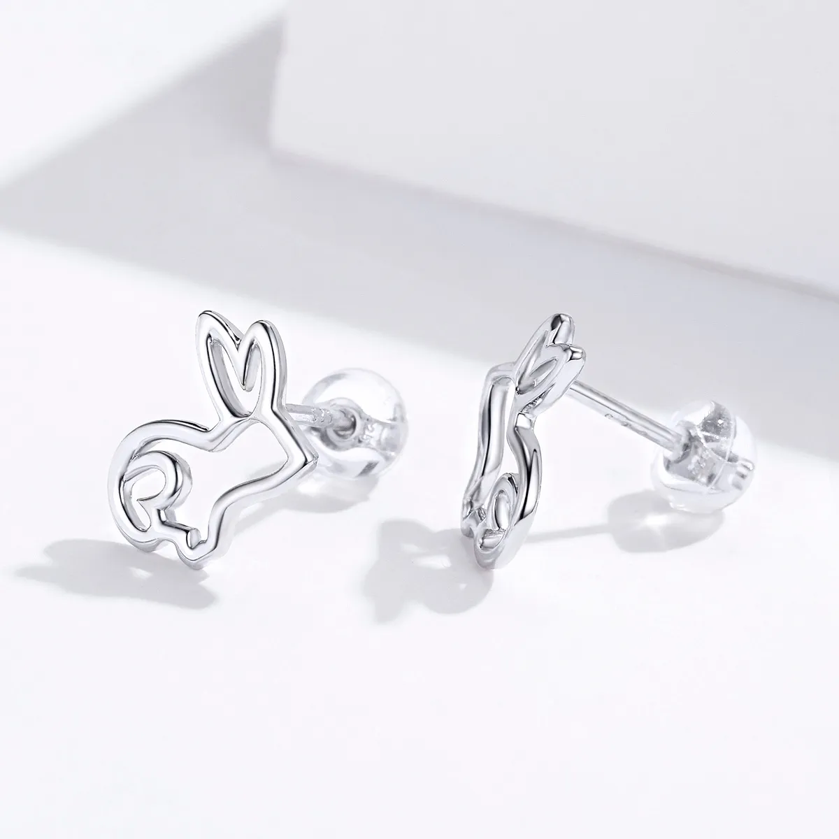 Pandora Style Sølv Bunny Stud øredobber - SCE698