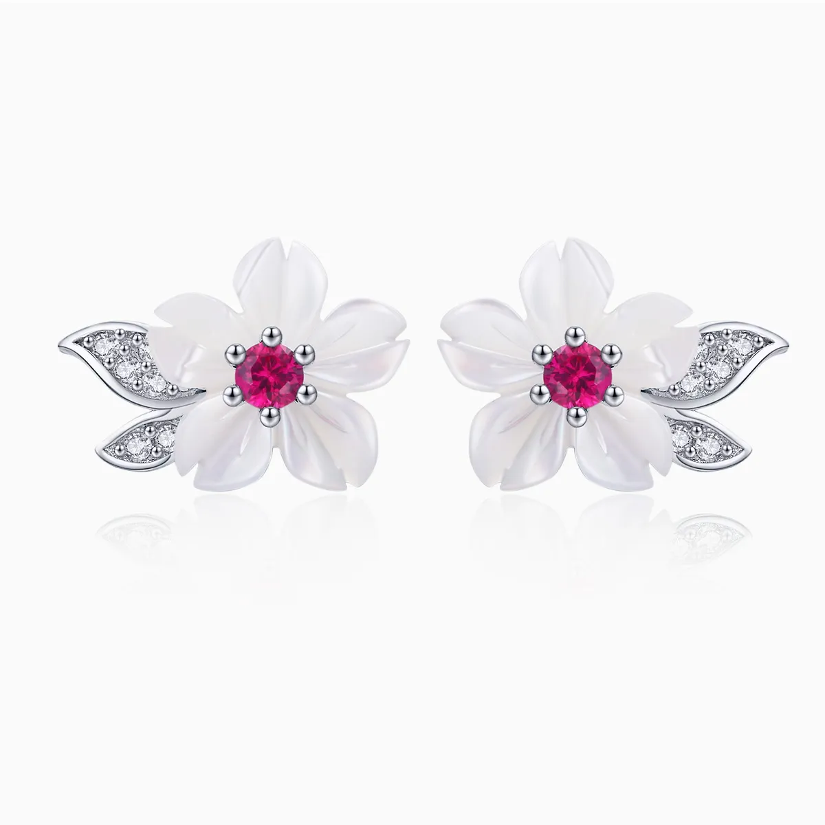 Pandora Style Sølv Cherry Blossom Stud øredobber - BSE055