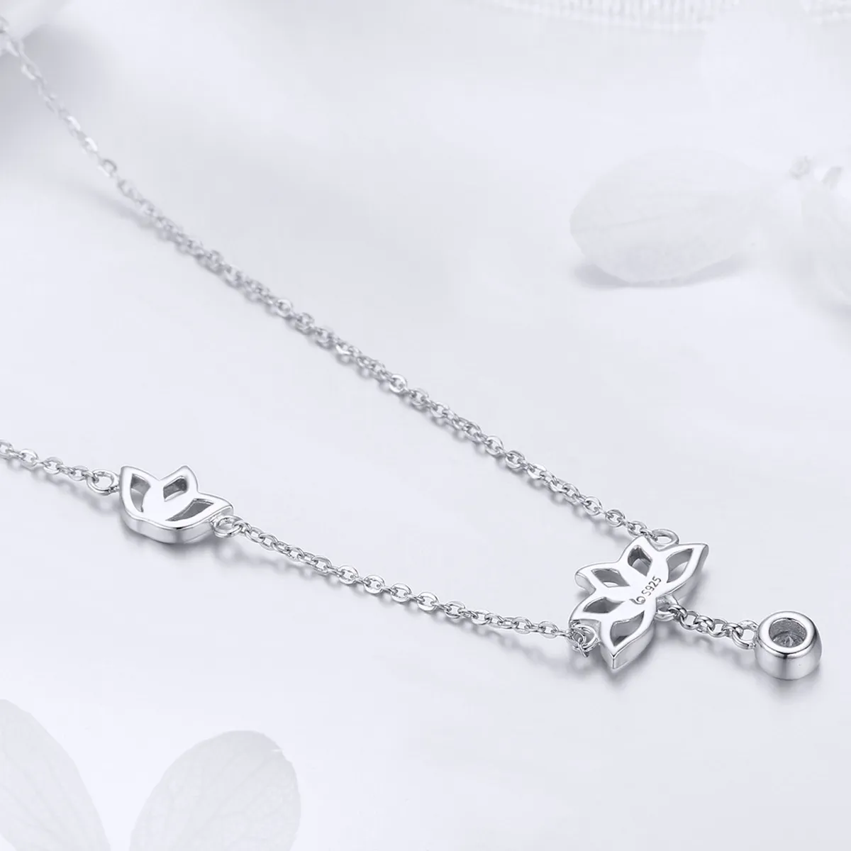 Pandora Style Silver Fresh Lotus Anheng Halskjede - BSN012