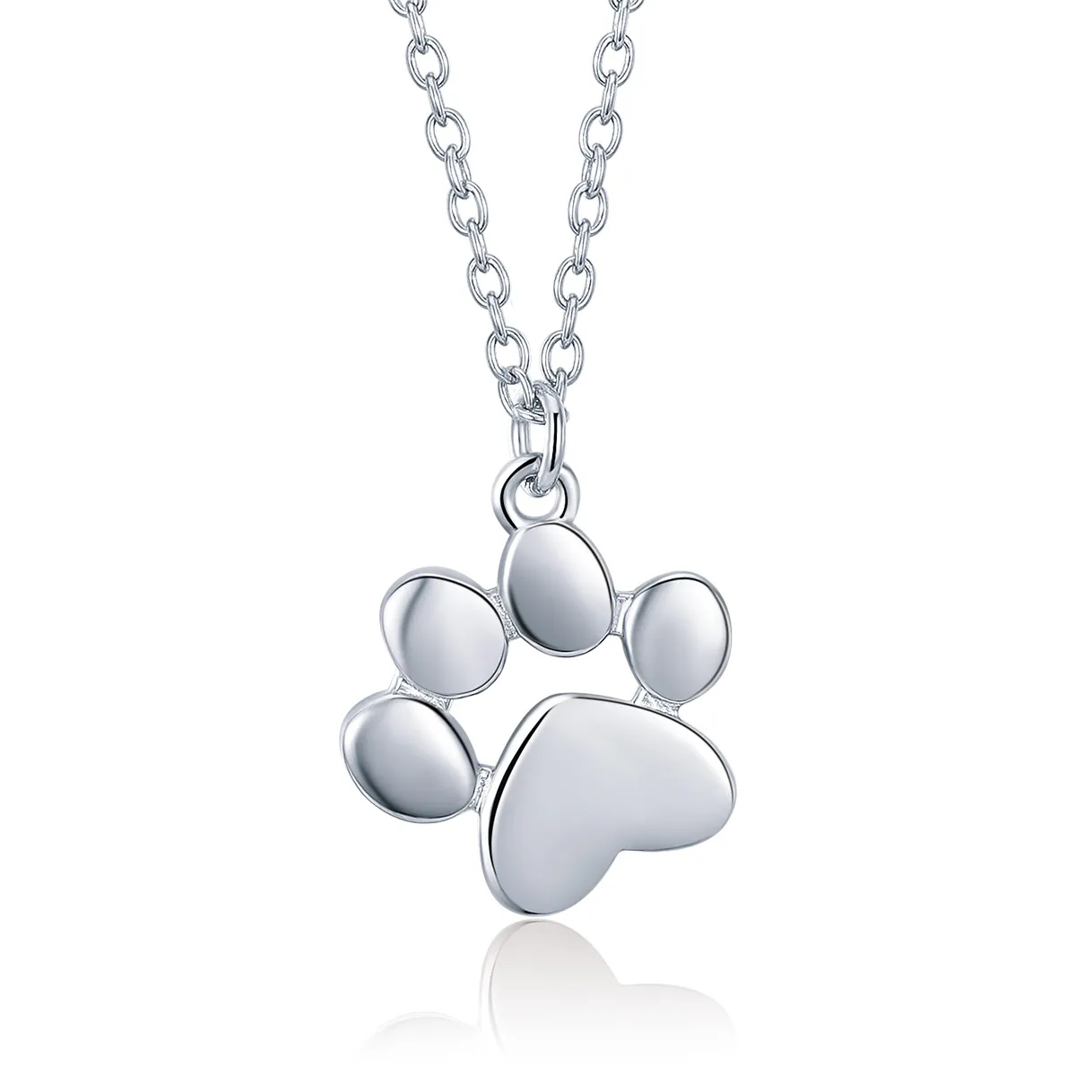 pandora style silver pet paw pendant halskjede scn275 2