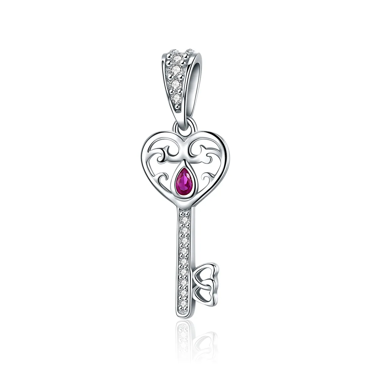 pandora style silver the key to happiness pendant scc791