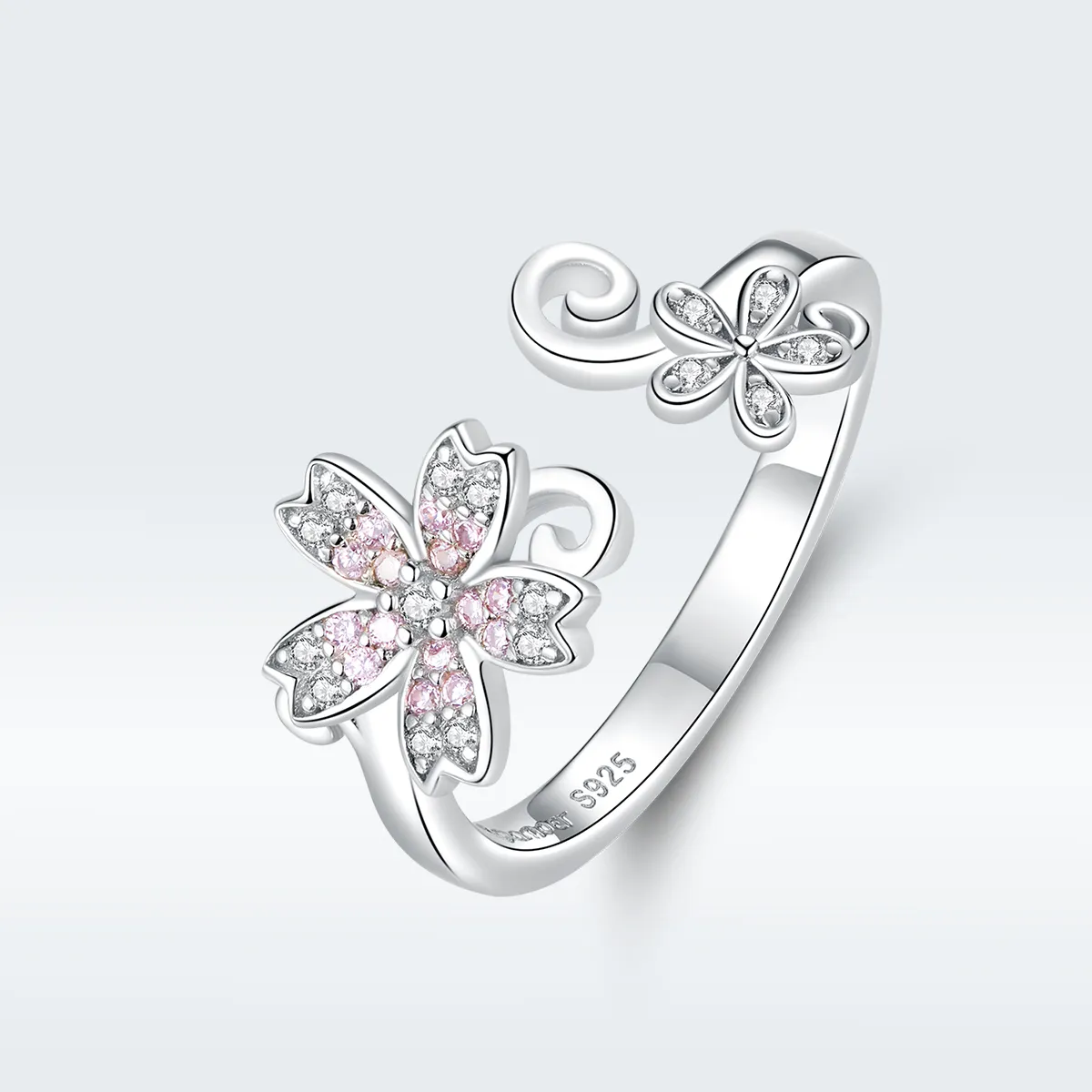 pandora style silver dazzling daisy open ring bsr086