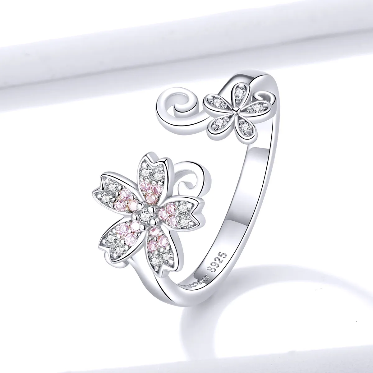 Pandora Style Silver Dazzling Daisy Open Ring - BSR086