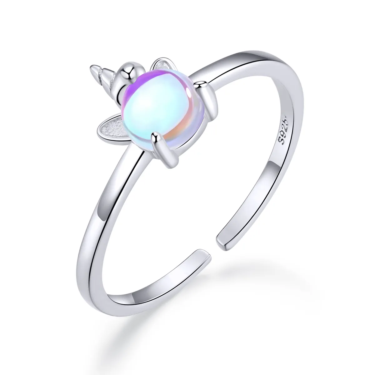 Pandora Style Silver Fancy Unicorn Åpen Ring - SCR642