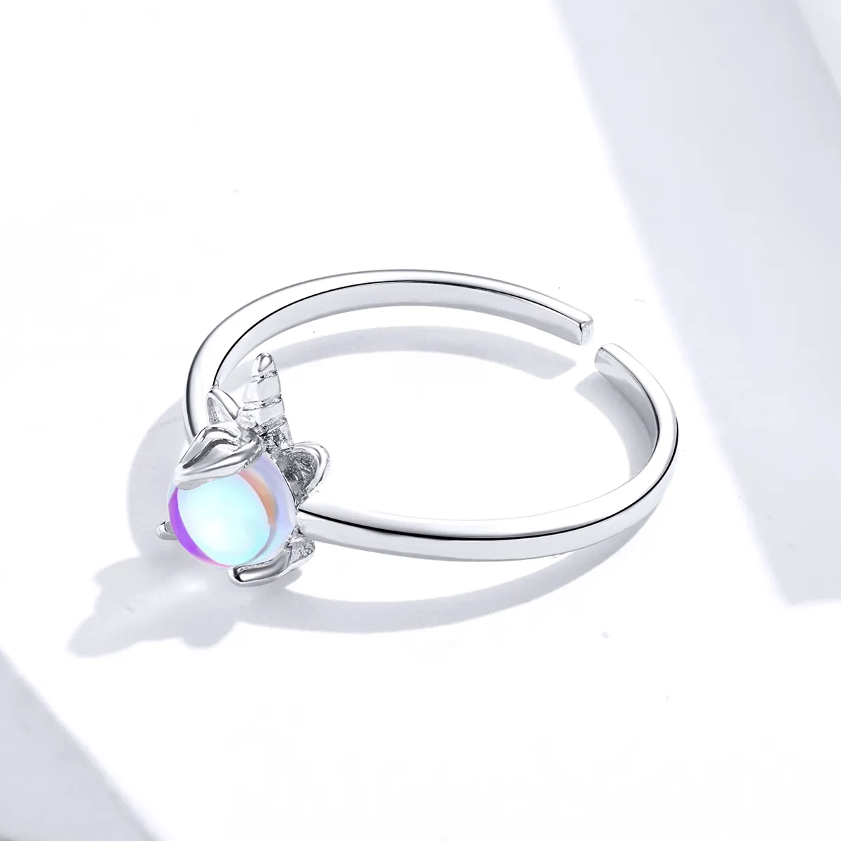 Pandora Style Silver Fancy Unicorn Åpen Ring - SCR642