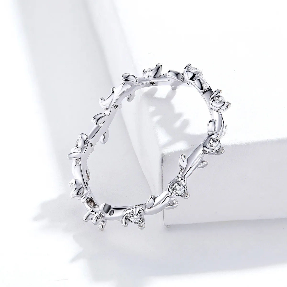 Pandora Style Silver Flower Crown Ring - SCR625