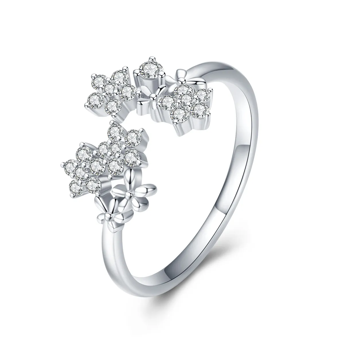 Pandora Style Silver Gypsophila Open Ring - BSR021