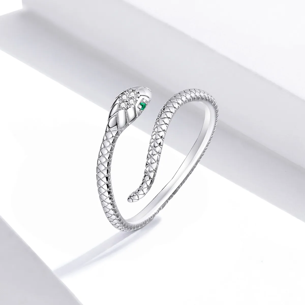 Pandora Style Silver Snake Open Ring - SCR666