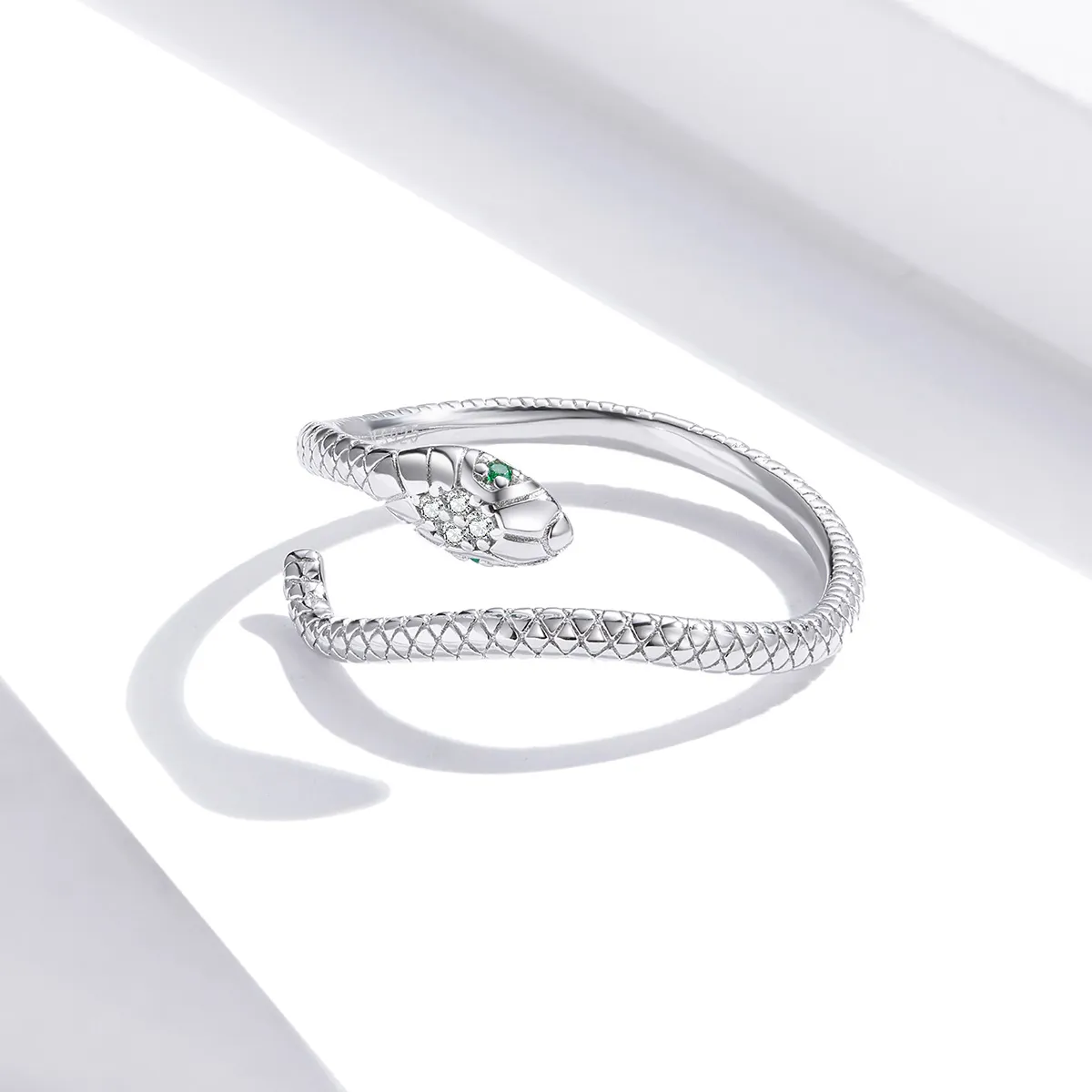 Pandora Style Silver Snake Open Ring - SCR666