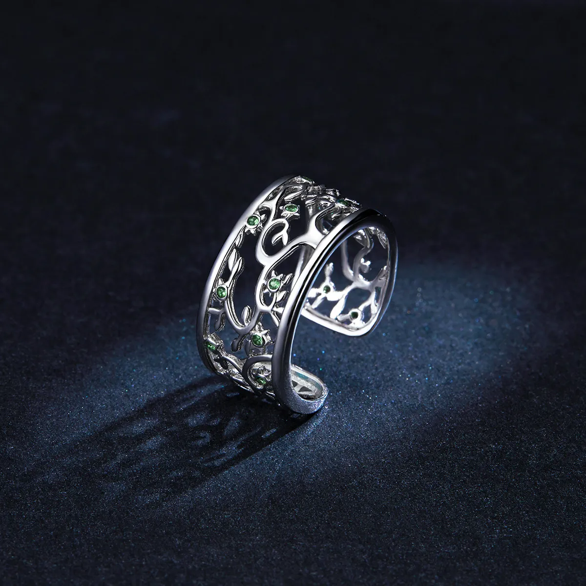 Pandora Style Silver Tree of Life åpen ring - BSR125