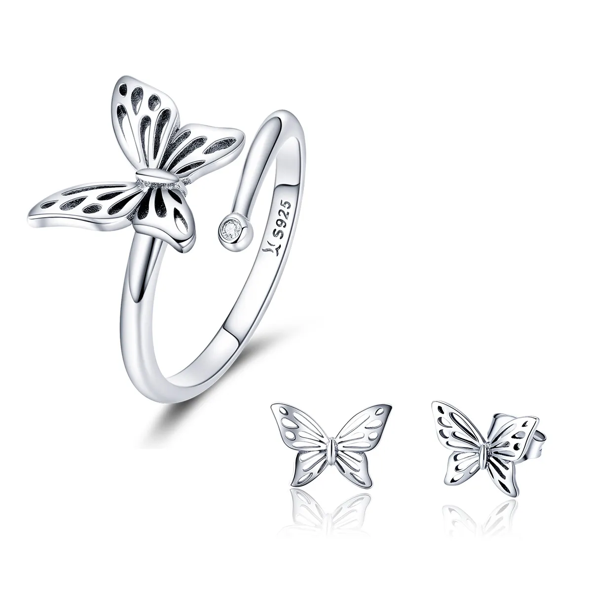 pandora style butterflies dream smykkesett set003