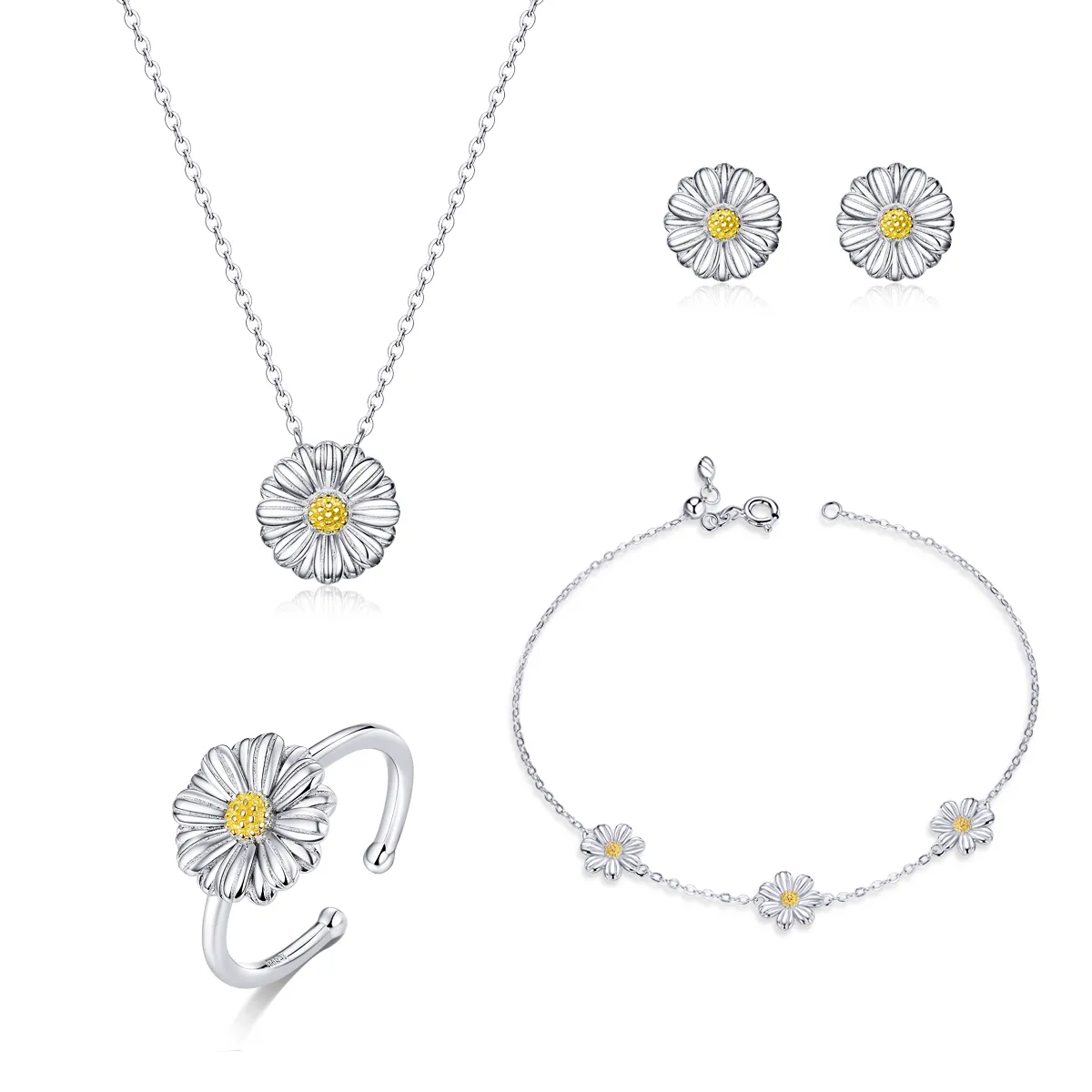 pandora style daisy smykkesett set001