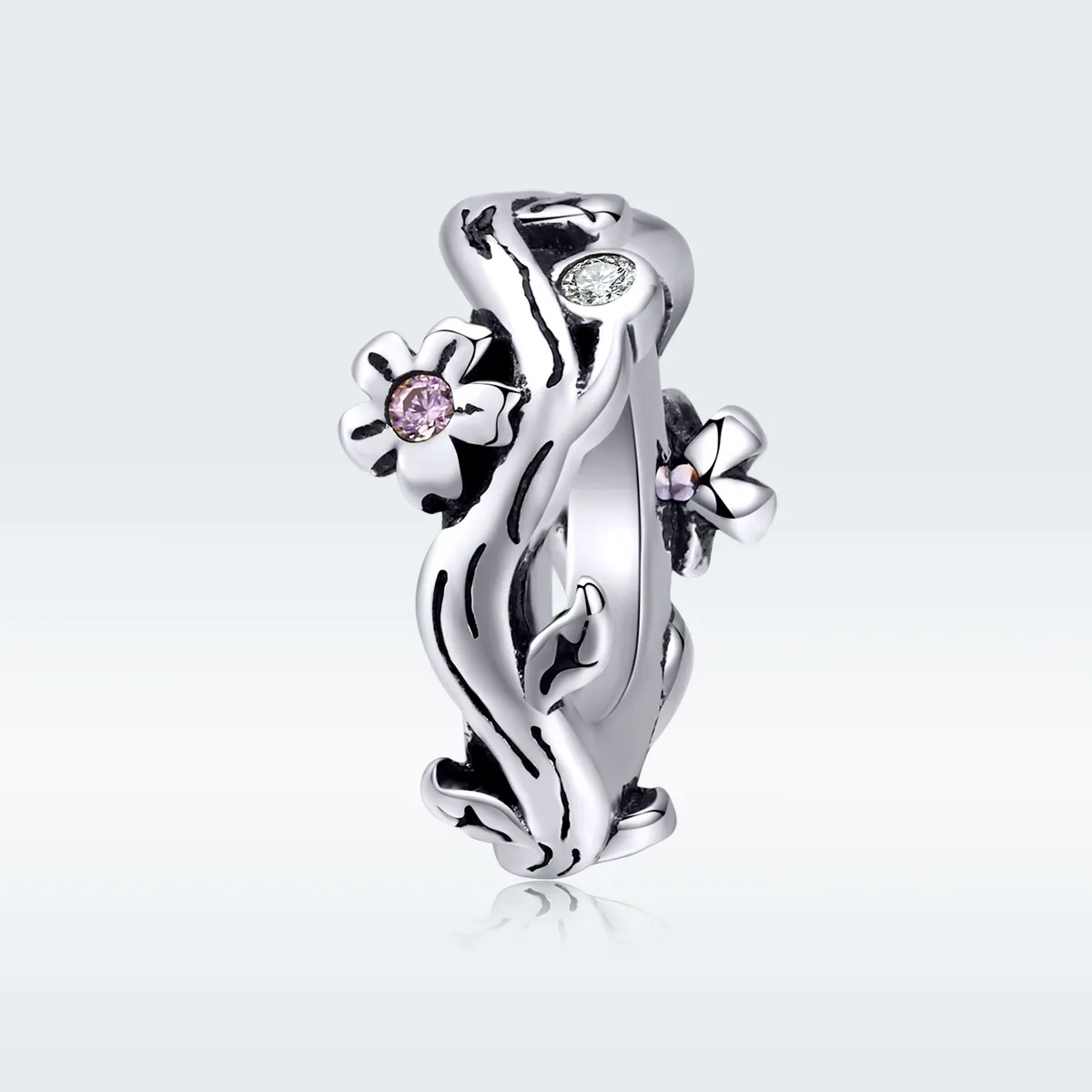 Pandora Style Silver Flower Spacer Charm - SCC1448