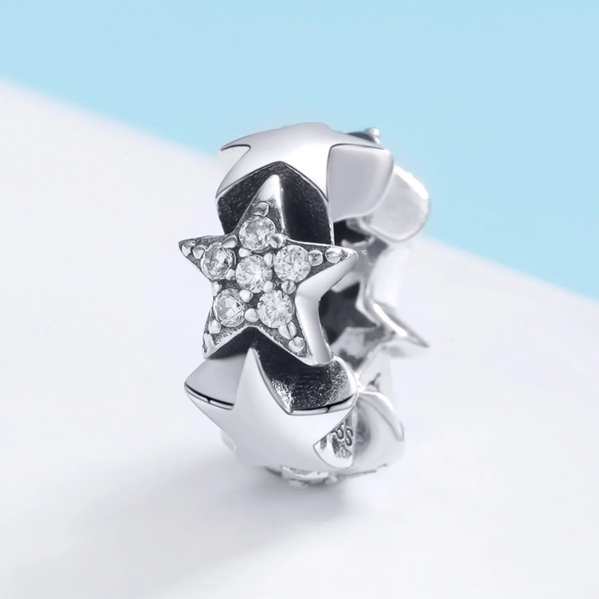 Pandora Style Silver Little Stars Spacer Charm - SCC929