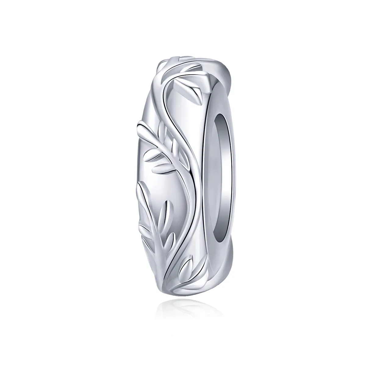 pandora style silver vine leaf spacer charm bsc142