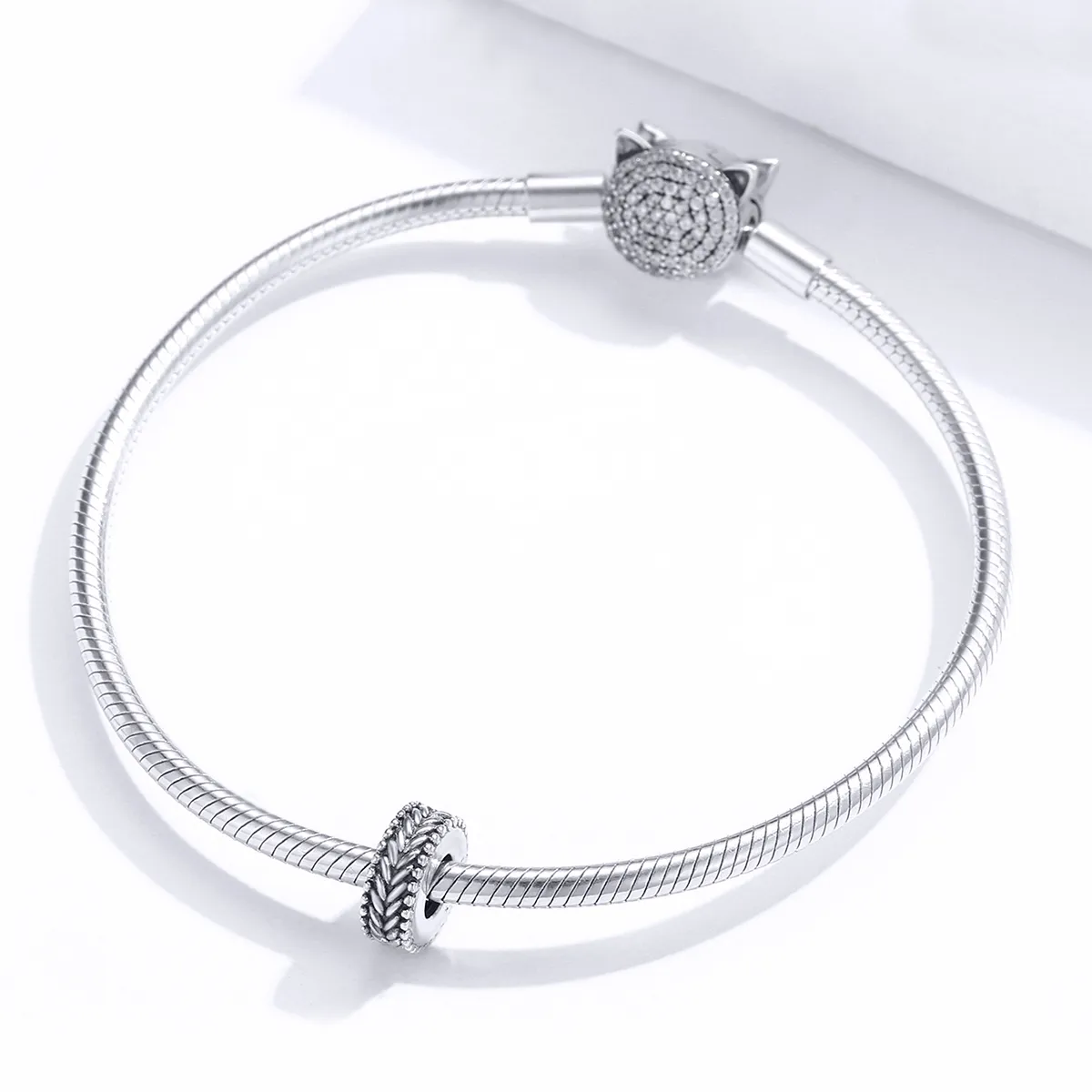 Pandora Style Silver Wheet Spacer Charm - SCC1452