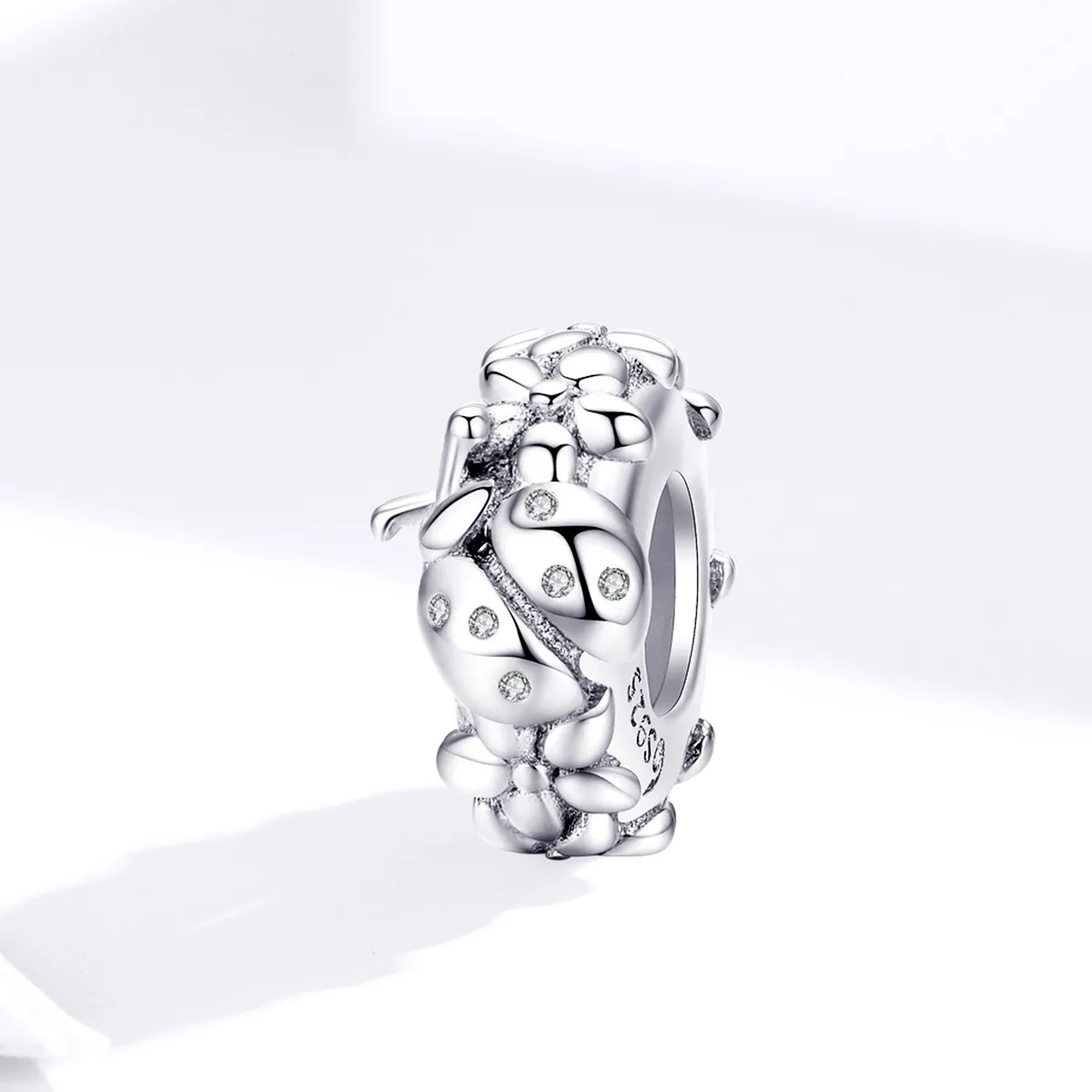 Pandora Style Sølv Ladybug Spacer Charm - BSC112