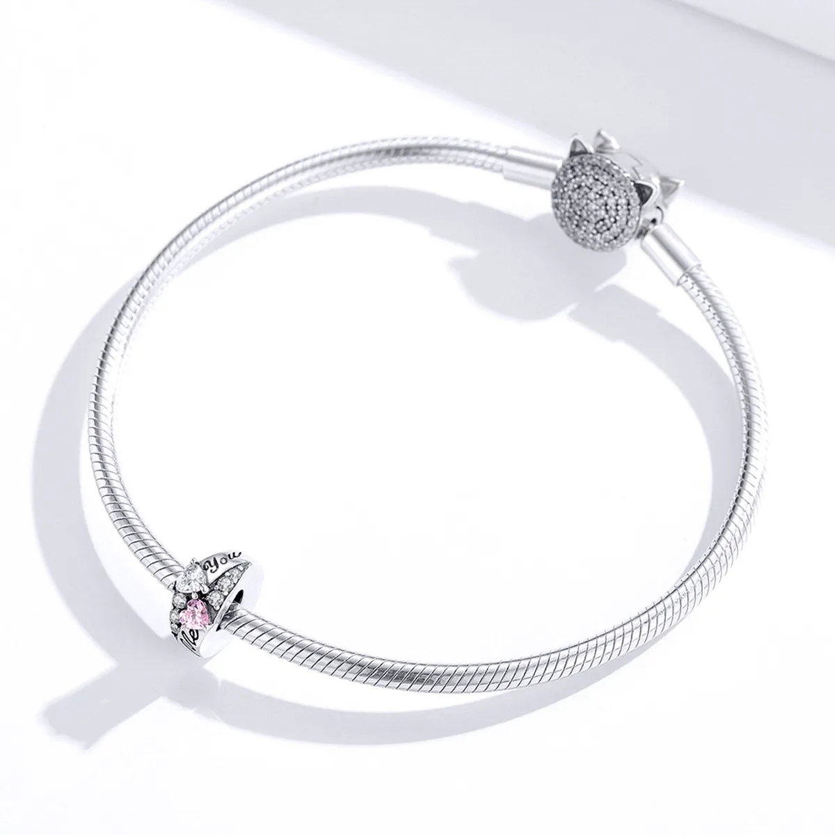 Pandora Style Sølv Sweet Heart Spacer Charm - BSC283