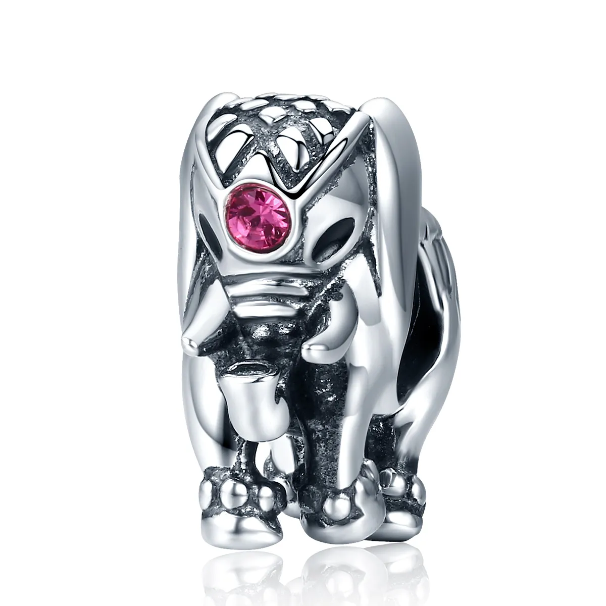 pandora style sølv søt babyelefant spacer charm scc321