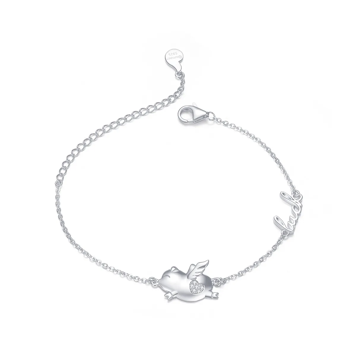 pandora style little flying pig armbånd bsb022