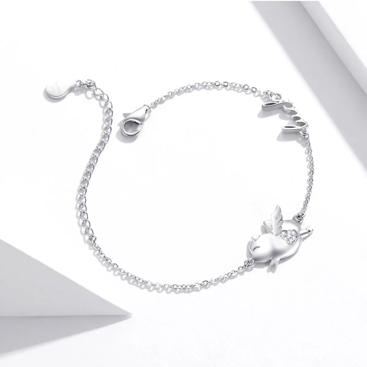 Pandora Style Little Flying Pig Armbånd - BSB022