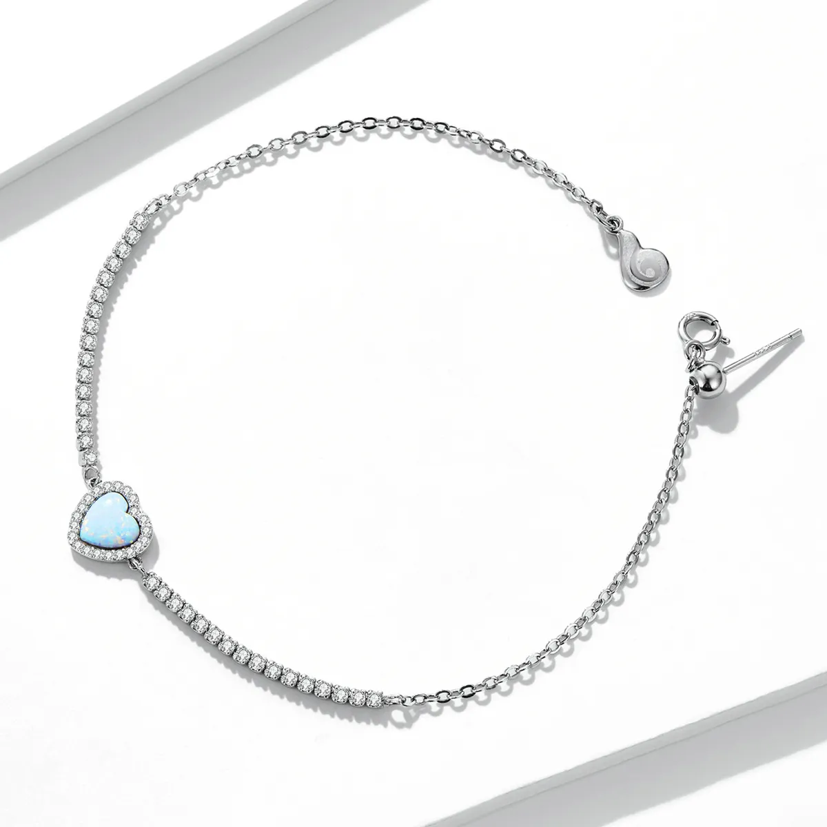 Pandora Style Opal Love Armbånd - BSB086